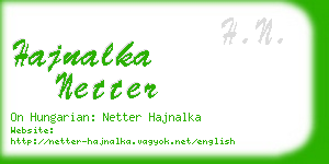 hajnalka netter business card
